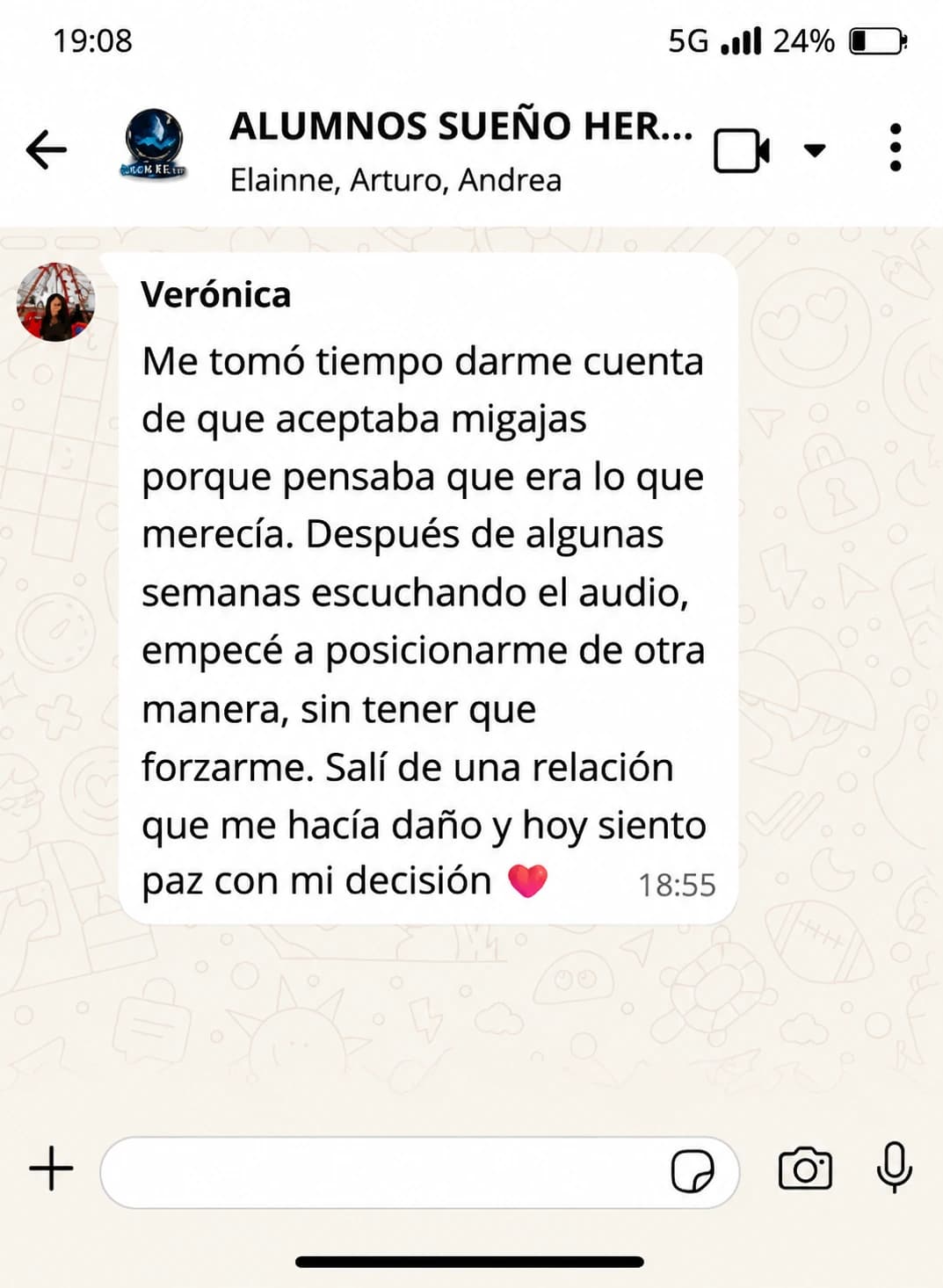 Testimonio de Verónica: se posicionó y encontró paz